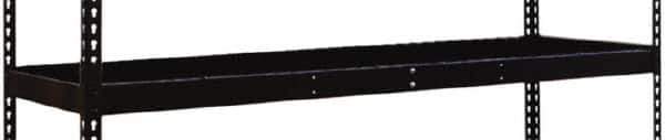 Hallowell - 72" Wide, Open Shelving Accessory/Component - 24" Deep, Use with Black Rivetwell Double Rivet Boltless Shelving - Eagle Tool & Supply