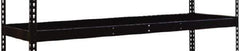 Hallowell - 72" Wide, Open Shelving Accessory/Component - 24" Deep, Use with Black Rivetwell Double Rivet Boltless Shelving - Eagle Tool & Supply