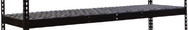 Hallowell - 72" Wide, Open Shelving Accessory/Component - Steel, 24" Deep, Use with Black Rivetwell Double Rivet Boltless Shelving - Eagle Tool & Supply