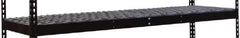 Hallowell - 72" Wide, Open Shelving Accessory/Component - Steel, 24" Deep, Use with Black Rivetwell Double Rivet Boltless Shelving - Eagle Tool & Supply