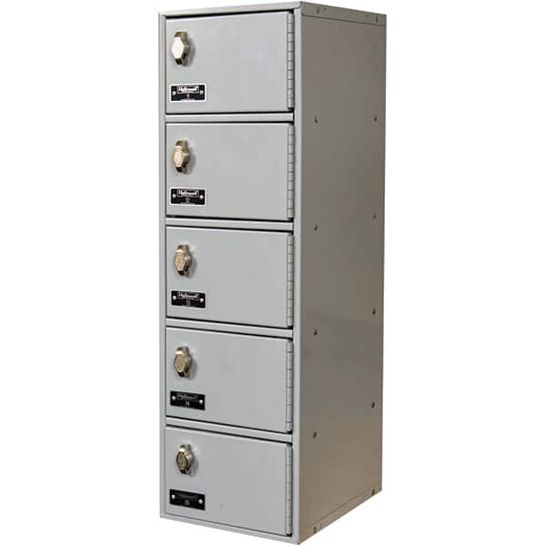 Hallowell - 5 Door, 5 Tier, Mobile Device Locker - Eagle Tool & Supply