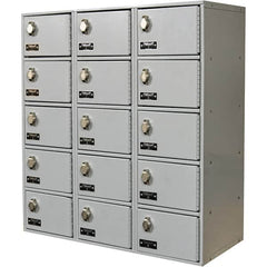 Hallowell - 15 Door, 5 Tier, Mobile Device Locker - Eagle Tool & Supply