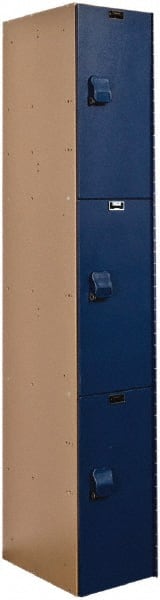 Hallowell - 3 Door, 3 Tier, Solid Plastic Locker - Eagle Tool & Supply