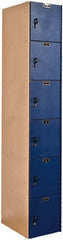 Hallowell - 6 Door, 6 Tier, Solid Plastic Locker - Eagle Tool & Supply