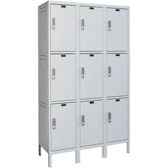 Hallowell - 9 Door, 3 Tier, Charging Station Locker - Eagle Tool & Supply