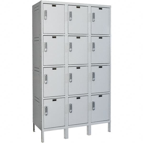 Hallowell - 12 Door, 4 Tier, Charging Station Locker - Eagle Tool & Supply