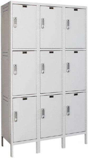 Hallowell - 9 Door, 3 Tier, Charging Station Locker - Eagle Tool & Supply