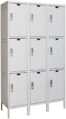 Hallowell - 9 Door, 3 Tier, Charging Station Locker - Eagle Tool & Supply