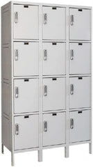 Hallowell - 12 Door, 4 Tier, Charging Station Locker - Eagle Tool & Supply