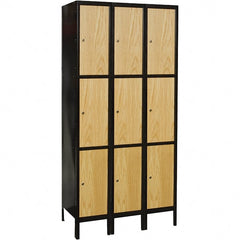 Hallowell - 9 Door, 3 Tier, Premium Wardrobe Lockers - Eagle Tool & Supply