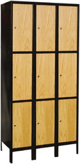 Hallowell - 9 Door, 3 Tier, Premium Wardrobe Lockers - Eagle Tool & Supply