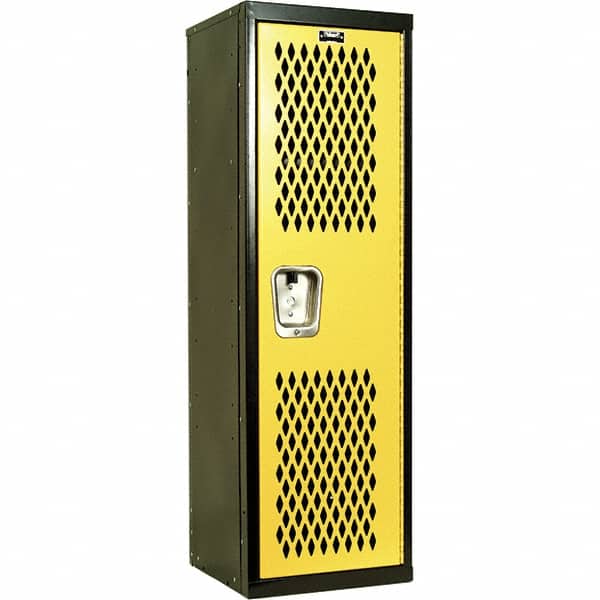 Hallowell - 1 Door, 1 Tier, Heavy-Duty Ventilated Wardrobe & Box Lockers - Eagle Tool & Supply