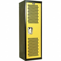 Hallowell - 1 Door, 1 Tier, Heavy-Duty Ventilated Wardrobe & Box Lockers - Eagle Tool & Supply