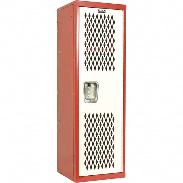 Hallowell - 1 Door, 1 Tier, Heavy-Duty Ventilated Wardrobe & Box Lockers - Eagle Tool & Supply