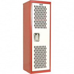 Hallowell - 1 Door, 1 Tier, Heavy-Duty Ventilated Wardrobe & Box Lockers - Eagle Tool & Supply