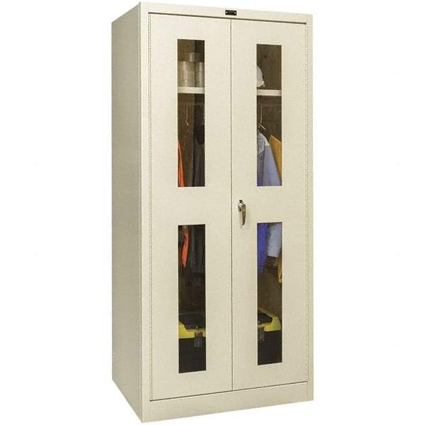 Hallowell - 1 Shelf Wardrobe Storage Cabinet - Steel, 48" Wide x 18" Deep x 78" High, Tan - Eagle Tool & Supply