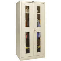 Hallowell - 1 Shelf Wardrobe Storage Cabinet - Steel, 48" Wide x 24" Deep x 78" High, Tan - Eagle Tool & Supply