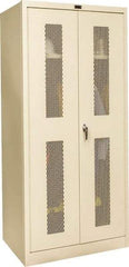 Hallowell - 1 Shelf Wardrobe Storage Cabinet - Steel, 36" Wide x 24" Deep x 78" High, Tan - Eagle Tool & Supply