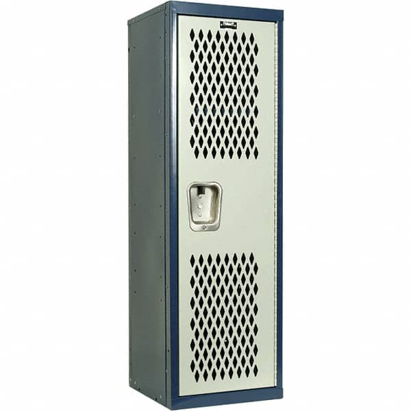 Hallowell - 1 Door, 1 Tier, Heavy-Duty Ventilated Wardrobe & Box Lockers - Eagle Tool & Supply