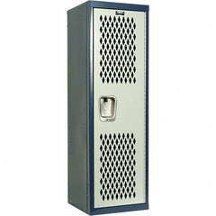 Hallowell - 1 Door, 1 Tier, Heavy-Duty Ventilated Wardrobe & Box Lockers - Eagle Tool & Supply