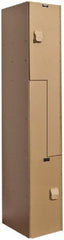 Hallowell - 2 Door, 2 Tier, Solid Plastic Z-Locker - Eagle Tool & Supply