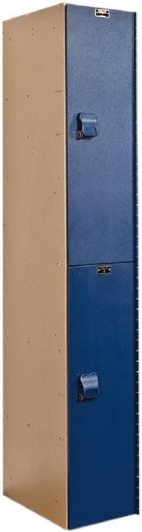 Hallowell - 2 Door, 2 Tier, Solid Plastic Locker - Eagle Tool & Supply