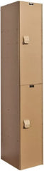 Hallowell - 2 Door, 2 Tier, Solid Plastic Locker - Eagle Tool & Supply