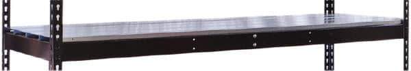 Hallowell - 72" Wide, 3/4 High, Open Shelving Accessory/Component - Steel, 24" Deep, Use with Black Rivetwell Double Rivet Boltless Shelving - Eagle Tool & Supply