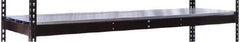 Hallowell - 72" Wide, 3/4 High, Open Shelving Accessory/Component - Steel, 24" Deep, Use with Black Rivetwell Double Rivet Boltless Shelving - Eagle Tool & Supply