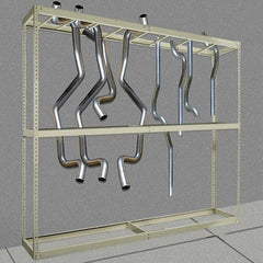 Hallowell - 3 Shelf Starter Open Steel Shelving - 600 Lb Capacity, 48" Wide x 120" High x 18" Deep, Tan - Eagle Tool & Supply