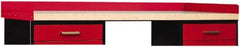 Hallowell - Steel Workbench & Workstation Side and Back Rail Kit - 24" Deep, 4" High, Use with Fort Knox Modular Utility Storage & Workbench System - Eagle Tool & Supply
