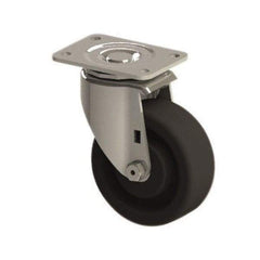 E.R. Wagner - 4" Diam x 1-1/2" Wide x 5-3/8" OAH Top Plate Mount Swivel Caster - Phenolic, 450 Lb Capacity, Roller Bearing, 2-3/4 x 3-3/4" Plate - Eagle Tool & Supply