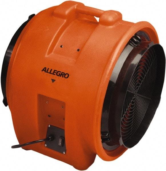 Allegro - 16" Inlet, Electric AC Axial Blower - 1 hp, 3,200 CFM (Free Air), 115 Max Voltage Rating - Eagle Tool & Supply