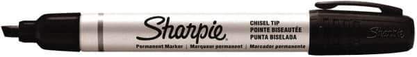 Sharpie - Black Permanent Marker - Chisel Medium Tip, AP Nontoxic Ink - Eagle Tool & Supply