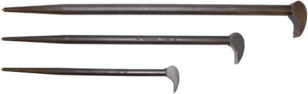 Proto - 3 Piece Rolling Head Pry Bar Set - Includes 12, 16 & 21" Lengths - Eagle Tool & Supply