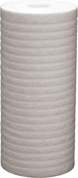 Value Collection - 4-3/8" OD, 25µ, Polypropylene Melt Blown-Thermal Bonded Cartridge Filter - 9-7/8" Long, Reduces Dirt & Rust - Eagle Tool & Supply