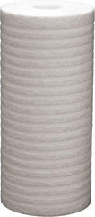 Value Collection - 4-3/8" OD, 5µ, Polypropylene Melt Blown-Thermal Bonded Cartridge Filter - 9-7/8" Long, Reduces Dirt & Rust - Eagle Tool & Supply