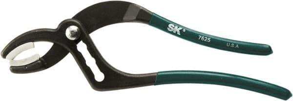 SK - 10" OAL, 2-1/2" Max Capacity, 44mm Jaw Length x 1.44" Jaw Width, 4 Position Soft Jaw Tongue & Groove Pliers - Curved Jaws, Vinyl Handles - Eagle Tool & Supply