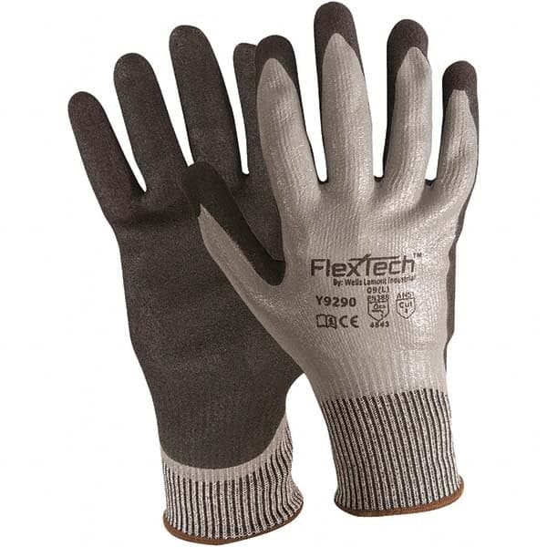 Wells Lamont - Size M (8), ANSI Cut Lvl 4, Puncture Lvl 4, Abrasion Lvl 4, Rubber Coated Cut & Puncture Resistant Gloves - Eagle Tool & Supply