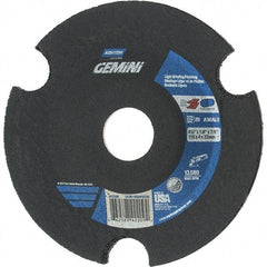 Norton - 36 Grit, 4-1/2" Wheel Diam, 1/8" Wheel Thickness, 7/8" Arbor Hole, Type 29 Depressed Center Wheel - Aluminum Oxide - Eagle Tool & Supply