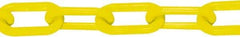 PRO-SAFE - 50' Long x 2" Wide Plastic Chain - Yellow - Eagle Tool & Supply