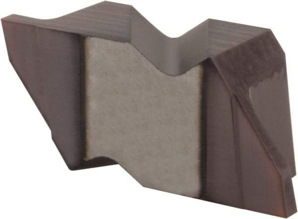 Hertel - 062IG Grade HC225, 1.57mm Cutting Width Carbide Grooving Insert - 0.11" Max Depth of Cut, Right Hand, .005 to .010" Corner Radius, TiAlN Finish - Eagle Tool & Supply