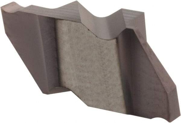 Hertel - 062IG Grade HC225, 1.57mm Cutting Width Carbide Grooving Insert - 0.11" Max Depth of Cut, Right Hand, .005 to .010" Corner Radius, TiAlN Finish - Eagle Tool & Supply