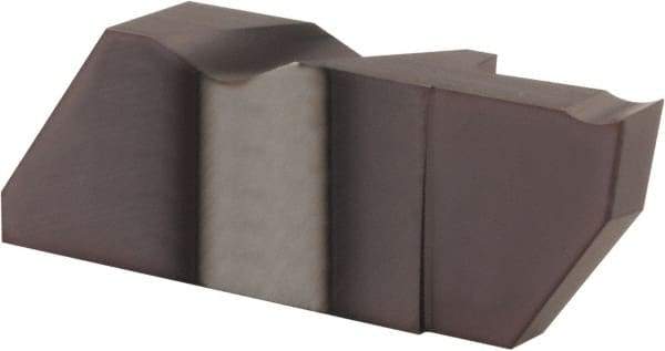 Hertel - 4250IGD K Grade HC215, 6.35mm Cutting Width Carbide Grooving Insert - 1/2" Max Depth of Cut, Right Hand, TiAlN Finish - Eagle Tool & Supply