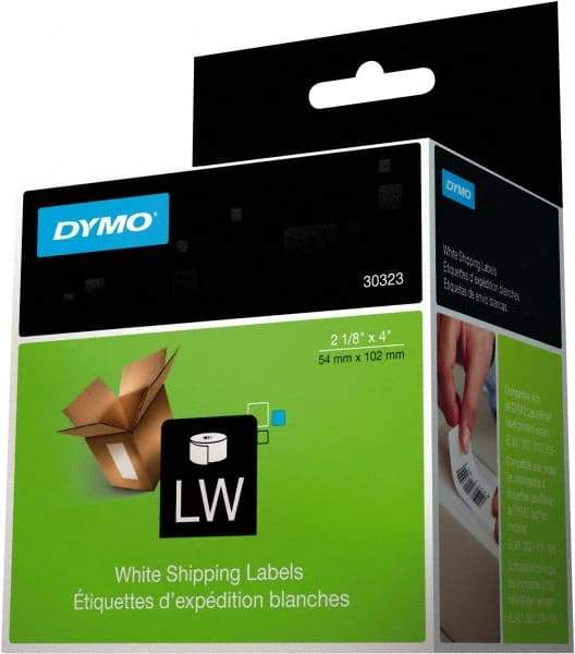 Dymo - 4" Long, White Label Printer Cartridge - For DYMO LabelWriter Printers - Eagle Tool & Supply