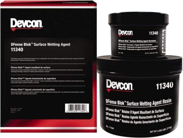 Devcon - 1 Lb Pail Two Part Epoxy - 15 min Working Time, 2,616 psi Shear Strength - Eagle Tool & Supply