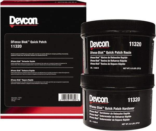 Devcon - 1 Lb Pail Two Part Epoxy - 4 min Working Time, 2,495 psi Shear Strength - Eagle Tool & Supply