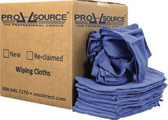 PRO-SOURCE - 25 Inch Long x 16 Inch Wide Virgin Cotton Rags - Blue, Denim, Lint Free, 5 Lbs. at 5 to 7 per Pound, Box - Eagle Tool & Supply