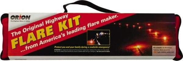 ORION Safety - 7 Piece, Emergency Roadside Safety Kit - Six 30 Minute Flares, Safety Vest - Eagle Tool & Supply