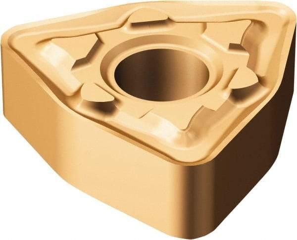 Sandvik Coromant - WNMG433 MM Grade 1115 Carbide Turning Insert - TiAlN/AlCr2O3 Finish, 80° Trigon, 1/2" Inscr Circle, 3/16" Thick, 3/64" Corner Radius - Eagle Tool & Supply